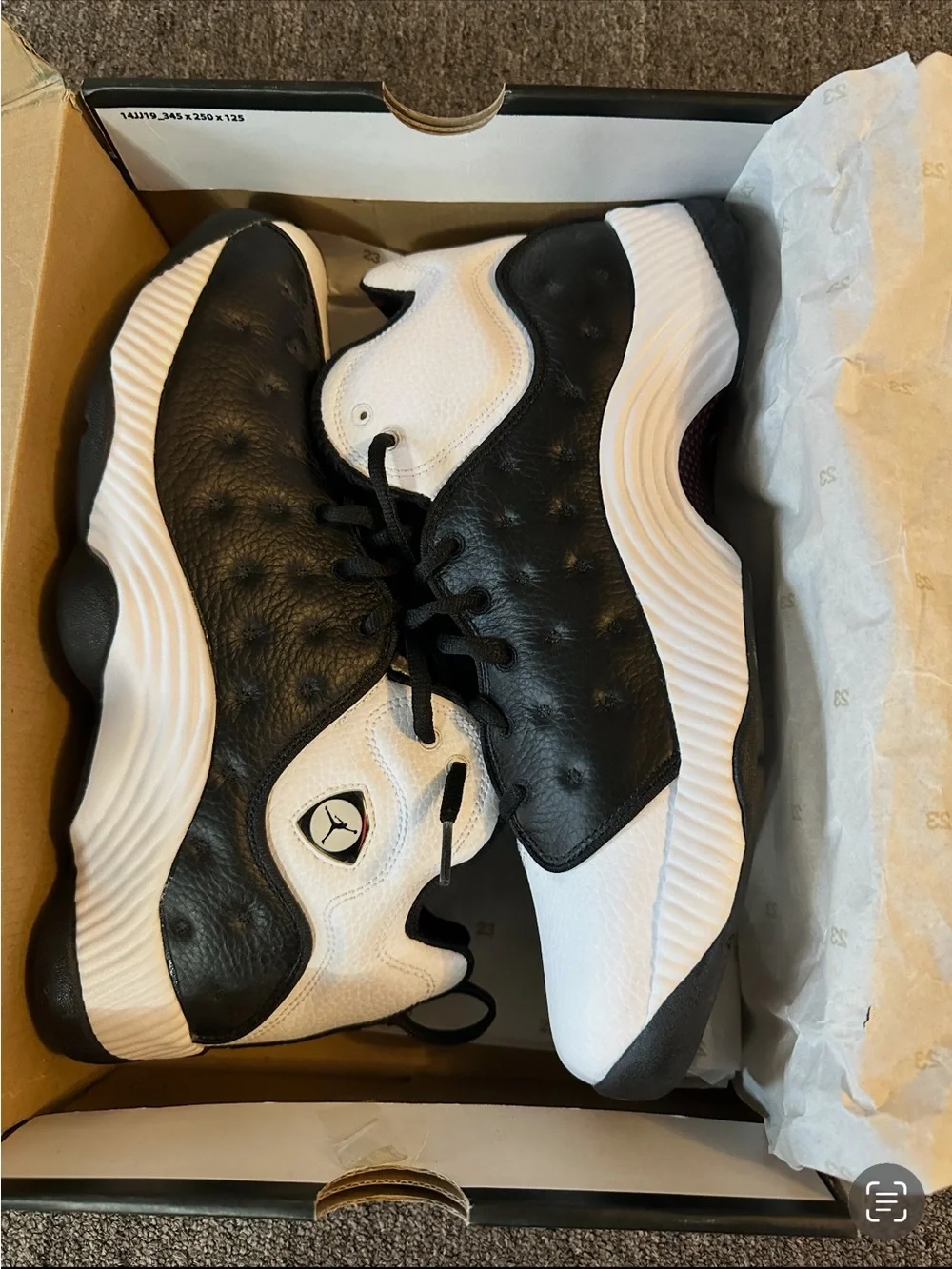Jordan men’s Sneakers in Black and White Size 13